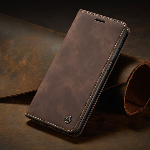 Coque Portefeuille Livre Cuir Etui Clapet C02S pour Xiaomi Redmi Note 10 4G Marron