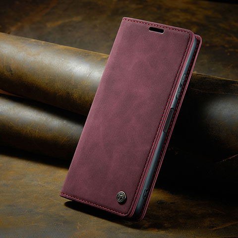 Coque Portefeuille Livre Cuir Etui Clapet C02S pour Xiaomi Redmi Note 12 4G Vin Rouge