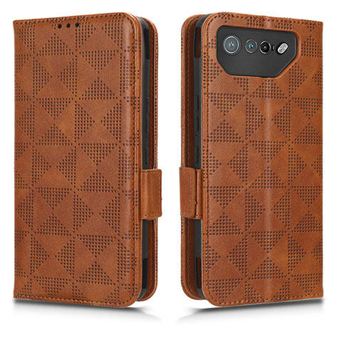 Coque Portefeuille Livre Cuir Etui Clapet C02X pour Asus ROG Phone 7 Pro Marron