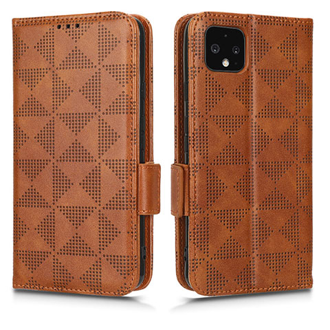 Coque Portefeuille Livre Cuir Etui Clapet C02X pour Google Pixel 4 Marron