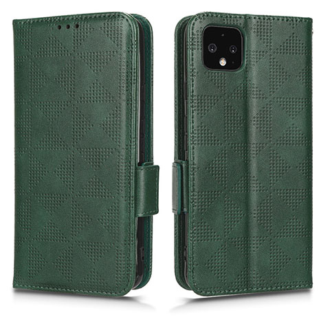 Coque Portefeuille Livre Cuir Etui Clapet C02X pour Google Pixel 4 Vert