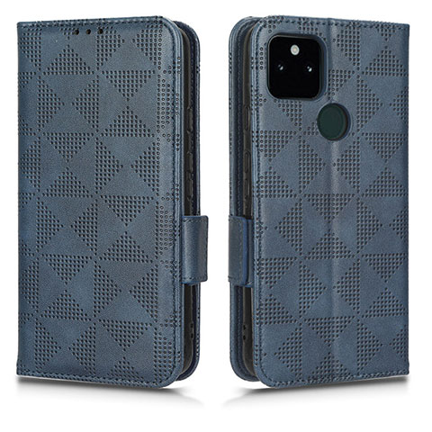 Coque Portefeuille Livre Cuir Etui Clapet C02X pour Google Pixel 5a 5G Bleu