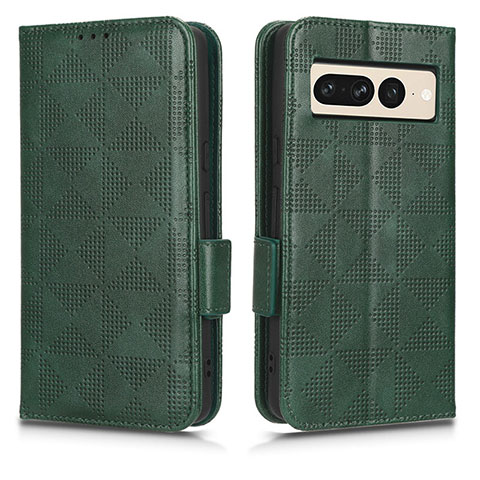 Coque Portefeuille Livre Cuir Etui Clapet C02X pour Google Pixel 7 Pro 5G Vert