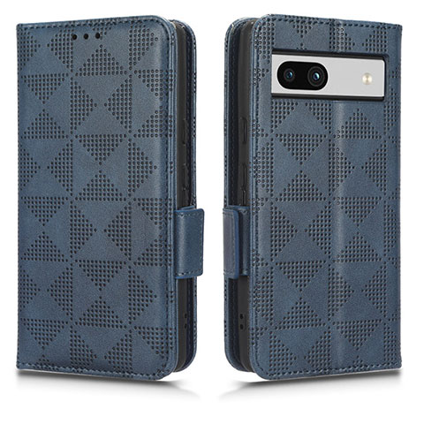 Coque Portefeuille Livre Cuir Etui Clapet C02X pour Google Pixel 7a 5G Bleu