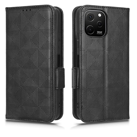 Coque Portefeuille Livre Cuir Etui Clapet C02X pour Huawei Enjoy 50z Noir