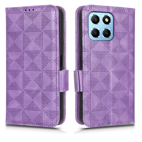 Coque Portefeuille Livre Cuir Etui Clapet C02X pour Huawei Honor X6 5G Violet