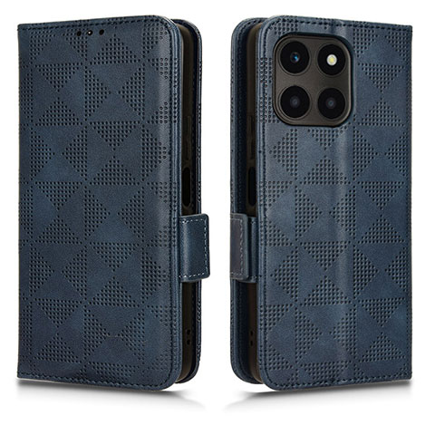 Coque Portefeuille Livre Cuir Etui Clapet C02X pour Huawei Honor X6a Bleu