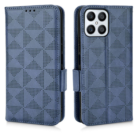 Coque Portefeuille Livre Cuir Etui Clapet C02X pour Huawei Honor X8 4G Bleu