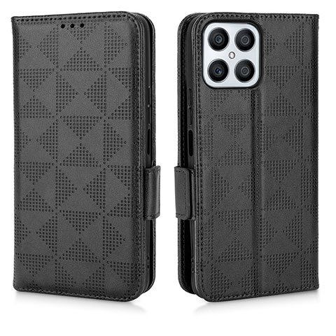 Coque Portefeuille Livre Cuir Etui Clapet C02X pour Huawei Honor X8 4G Noir