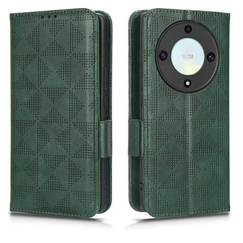 Coque Portefeuille Livre Cuir Etui Clapet C02X pour Huawei Honor X9a 5G Vert