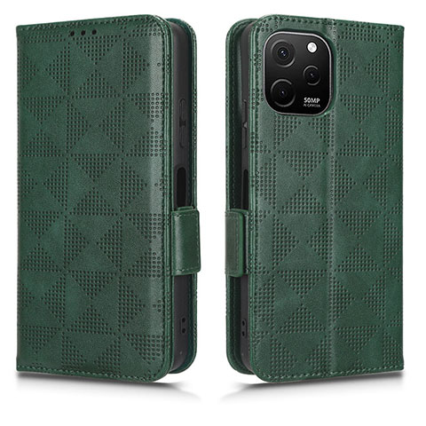 Coque Portefeuille Livre Cuir Etui Clapet C02X pour Huawei Nova Y61 Vert