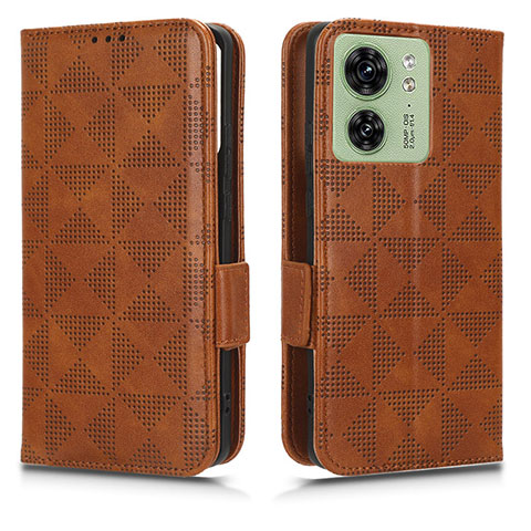 Coque Portefeuille Livre Cuir Etui Clapet C02X pour Motorola Moto Edge 40 5G Marron