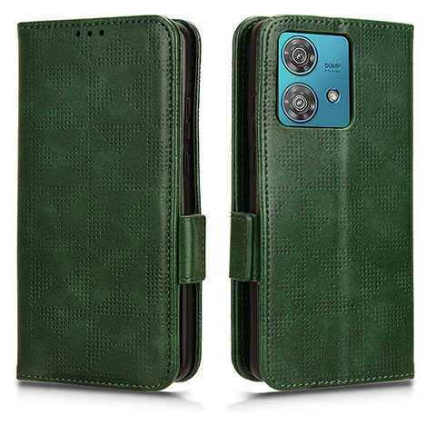 Coque Portefeuille Livre Cuir Etui Clapet C02X pour Motorola Moto Edge 40 Neo 5G Vert