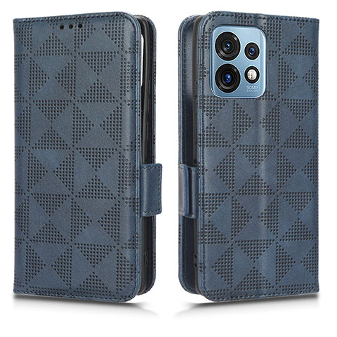 Coque Portefeuille Livre Cuir Etui Clapet C02X pour Motorola Moto Edge 40 Pro 5G Bleu