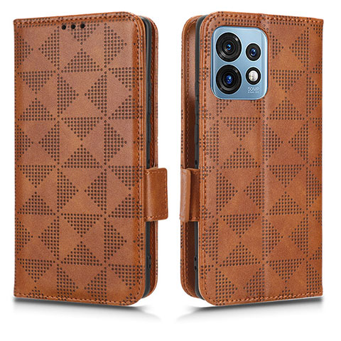 Coque Portefeuille Livre Cuir Etui Clapet C02X pour Motorola Moto Edge 40 Pro 5G Marron