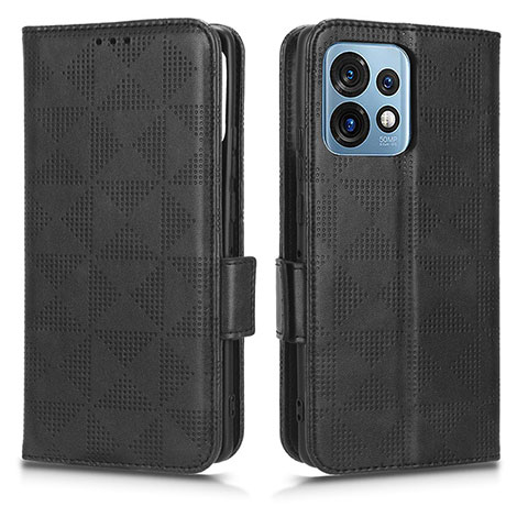 Coque Portefeuille Livre Cuir Etui Clapet C02X pour Motorola Moto Edge 40 Pro 5G Noir