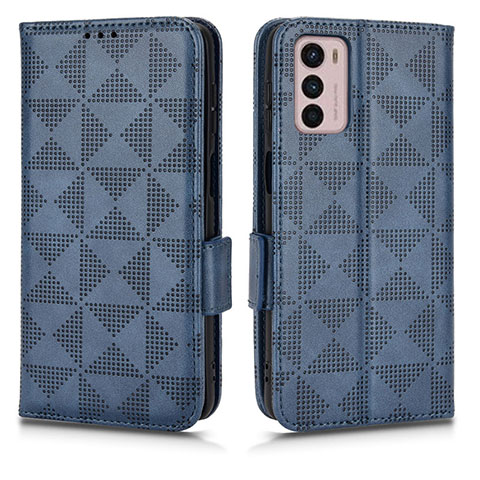 Coque Portefeuille Livre Cuir Etui Clapet C02X pour Motorola Moto G42 Bleu