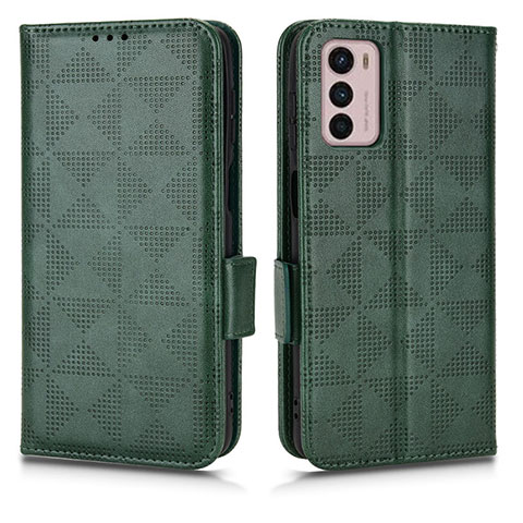 Coque Portefeuille Livre Cuir Etui Clapet C02X pour Motorola Moto G42 Vert