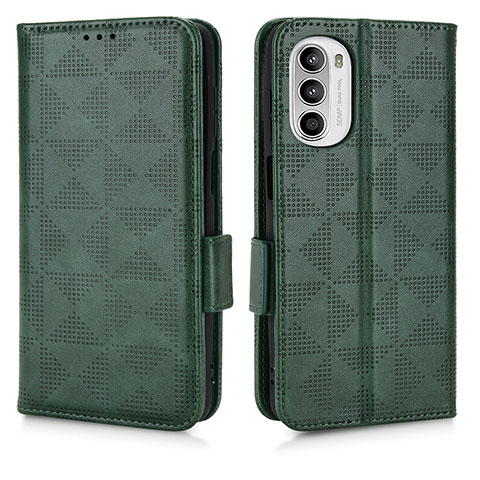 Coque Portefeuille Livre Cuir Etui Clapet C02X pour Motorola MOTO G52 Vert