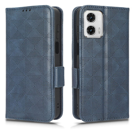 Coque Portefeuille Livre Cuir Etui Clapet C02X pour Motorola Moto G53y 5G Bleu