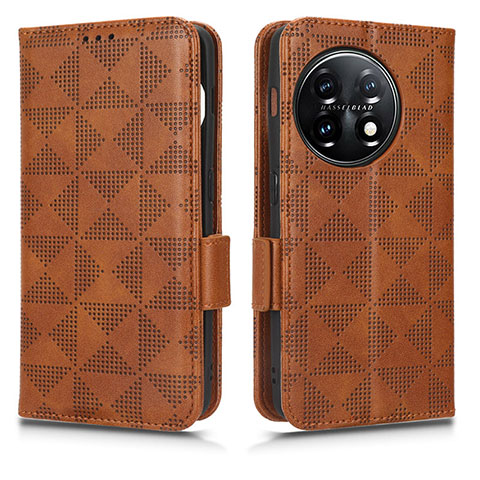 Coque Portefeuille Livre Cuir Etui Clapet C02X pour OnePlus 11R 5G Marron