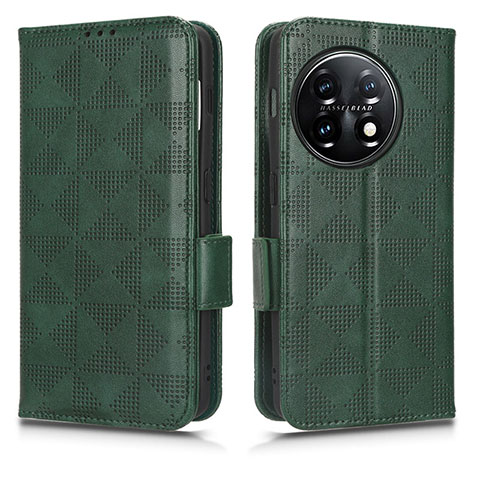 Coque Portefeuille Livre Cuir Etui Clapet C02X pour OnePlus 11R 5G Vert