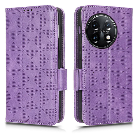 Coque Portefeuille Livre Cuir Etui Clapet C02X pour OnePlus Ace 2 5G Violet