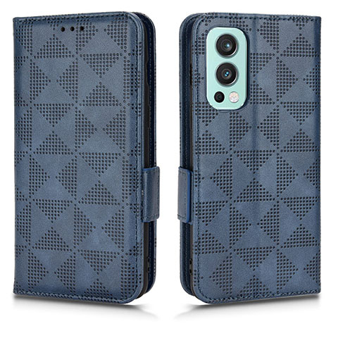 Coque Portefeuille Livre Cuir Etui Clapet C02X pour OnePlus Nord 2 5G Bleu