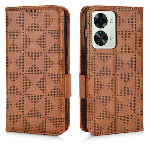 Coque Portefeuille Livre Cuir Etui Clapet C02X pour OnePlus Nord 2T 5G Marron