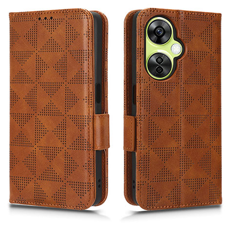 Coque Portefeuille Livre Cuir Etui Clapet C02X pour OnePlus Nord CE 3 5G Marron