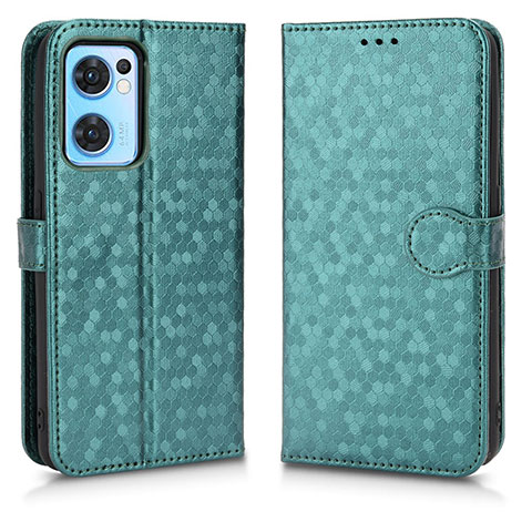 Coque Portefeuille Livre Cuir Etui Clapet C02X pour Oppo Find X5 Lite 5G Vert