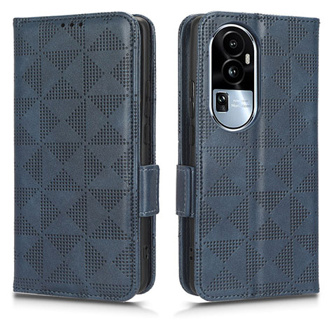 Coque Portefeuille Livre Cuir Etui Clapet C02X pour Oppo Reno10 Pro+ Plus 5G Bleu