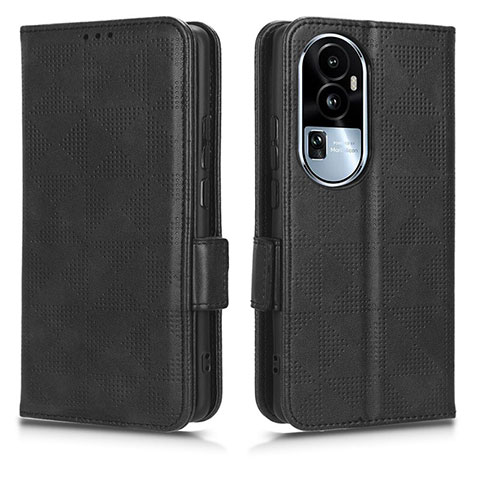 Coque Portefeuille Livre Cuir Etui Clapet C02X pour Oppo Reno10 Pro+ Plus 5G Noir