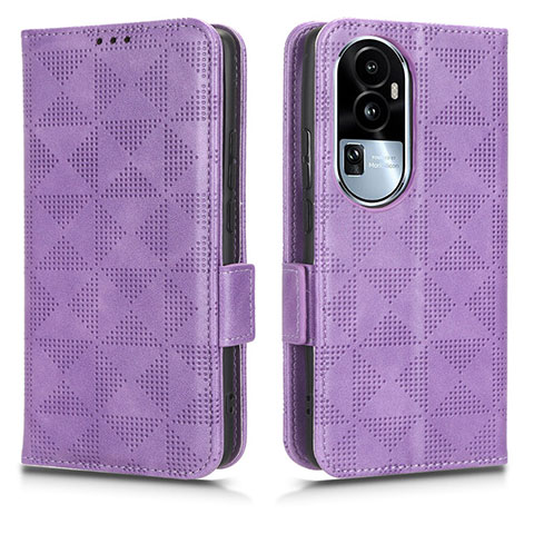 Coque Portefeuille Livre Cuir Etui Clapet C02X pour Oppo Reno10 Pro+ Plus 5G Violet