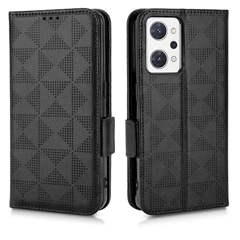 Coque Portefeuille Livre Cuir Etui Clapet C02X pour Oppo Reno7 A Noir