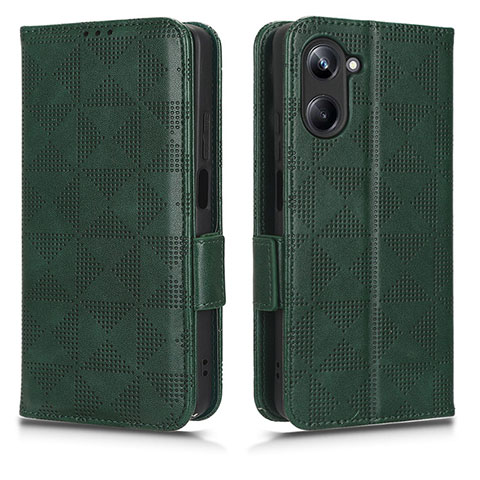 Coque Portefeuille Livre Cuir Etui Clapet C02X pour Realme 10 4G Vert