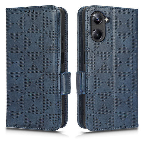 Coque Portefeuille Livre Cuir Etui Clapet C02X pour Realme 10 Pro 5G Bleu