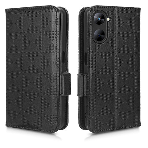 Coque Portefeuille Livre Cuir Etui Clapet C02X pour Realme 10S 5G Noir