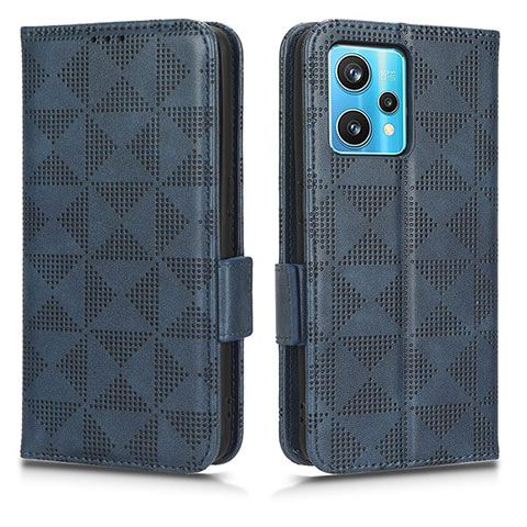 Coque Portefeuille Livre Cuir Etui Clapet C02X pour Realme 9 Pro+ Plus 5G Bleu