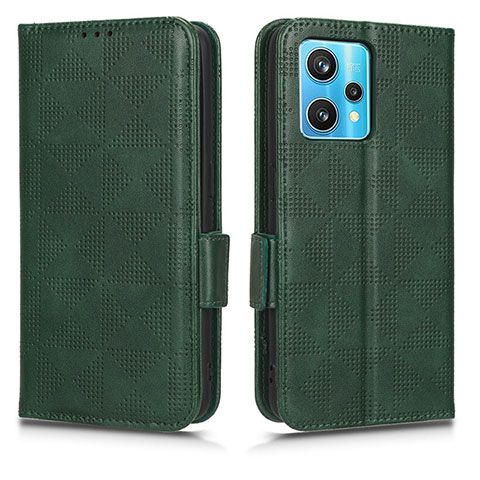 Coque Portefeuille Livre Cuir Etui Clapet C02X pour Realme 9 Pro+ Plus 5G Vert