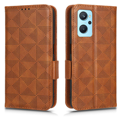 Coque Portefeuille Livre Cuir Etui Clapet C02X pour Realme 9i 4G Marron