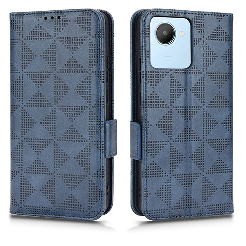 Coque Portefeuille Livre Cuir Etui Clapet C02X pour Realme C30 Bleu