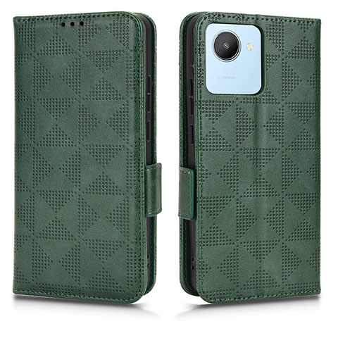 Coque Portefeuille Livre Cuir Etui Clapet C02X pour Realme C30s Vert