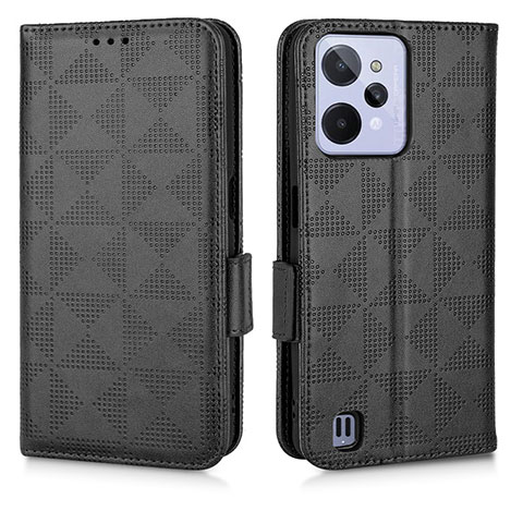 Coque Portefeuille Livre Cuir Etui Clapet C02X pour Realme C31 Noir