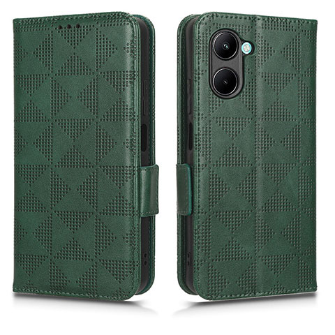 Coque Portefeuille Livre Cuir Etui Clapet C02X pour Realme C33 (2023) Vert