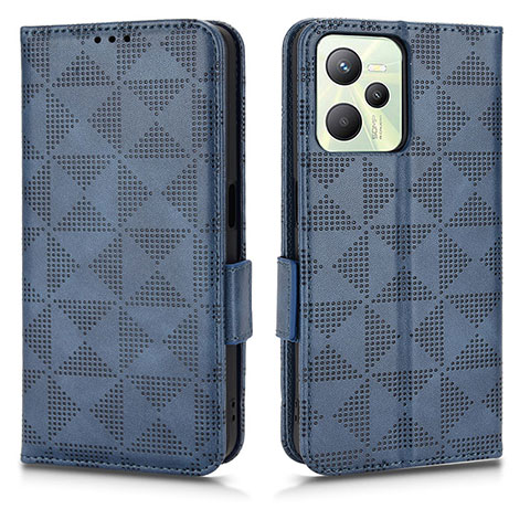 Coque Portefeuille Livre Cuir Etui Clapet C02X pour Realme C35 Bleu