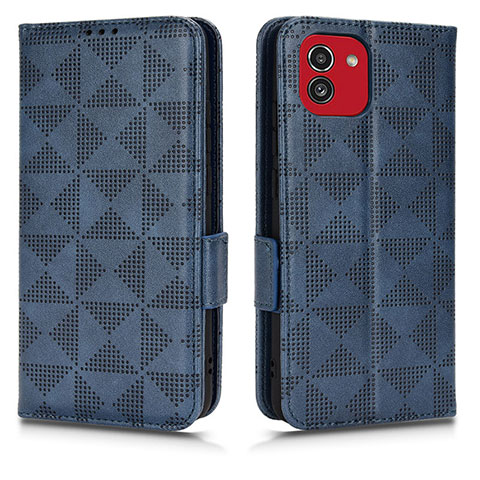 Coque Portefeuille Livre Cuir Etui Clapet C02X pour Samsung Galaxy A03 Bleu