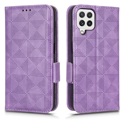 Coque Portefeuille Livre Cuir Etui Clapet C02X pour Samsung Galaxy A12 Nacho Violet