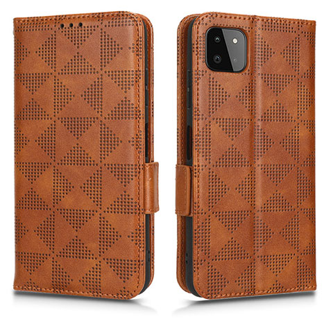 Coque Portefeuille Livre Cuir Etui Clapet C02X pour Samsung Galaxy A22 5G Marron