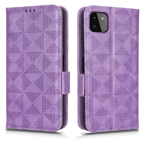 Coque Portefeuille Livre Cuir Etui Clapet C02X pour Samsung Galaxy A22s 5G Violet